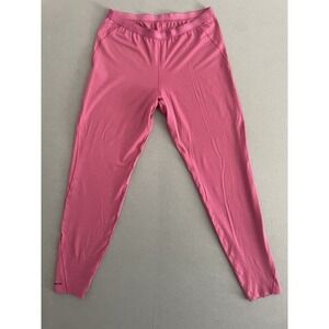 Patagonia Women XL Pants Merino Wool Base layer PJ Pink Ski Hike Thermal Legging